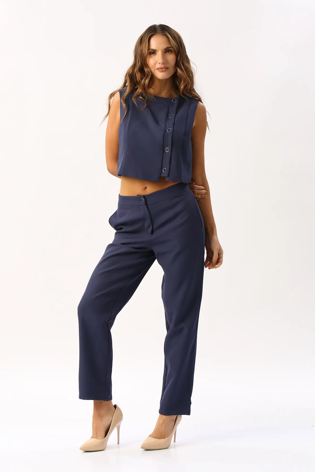 Set Blusa Botones y Pantalón
