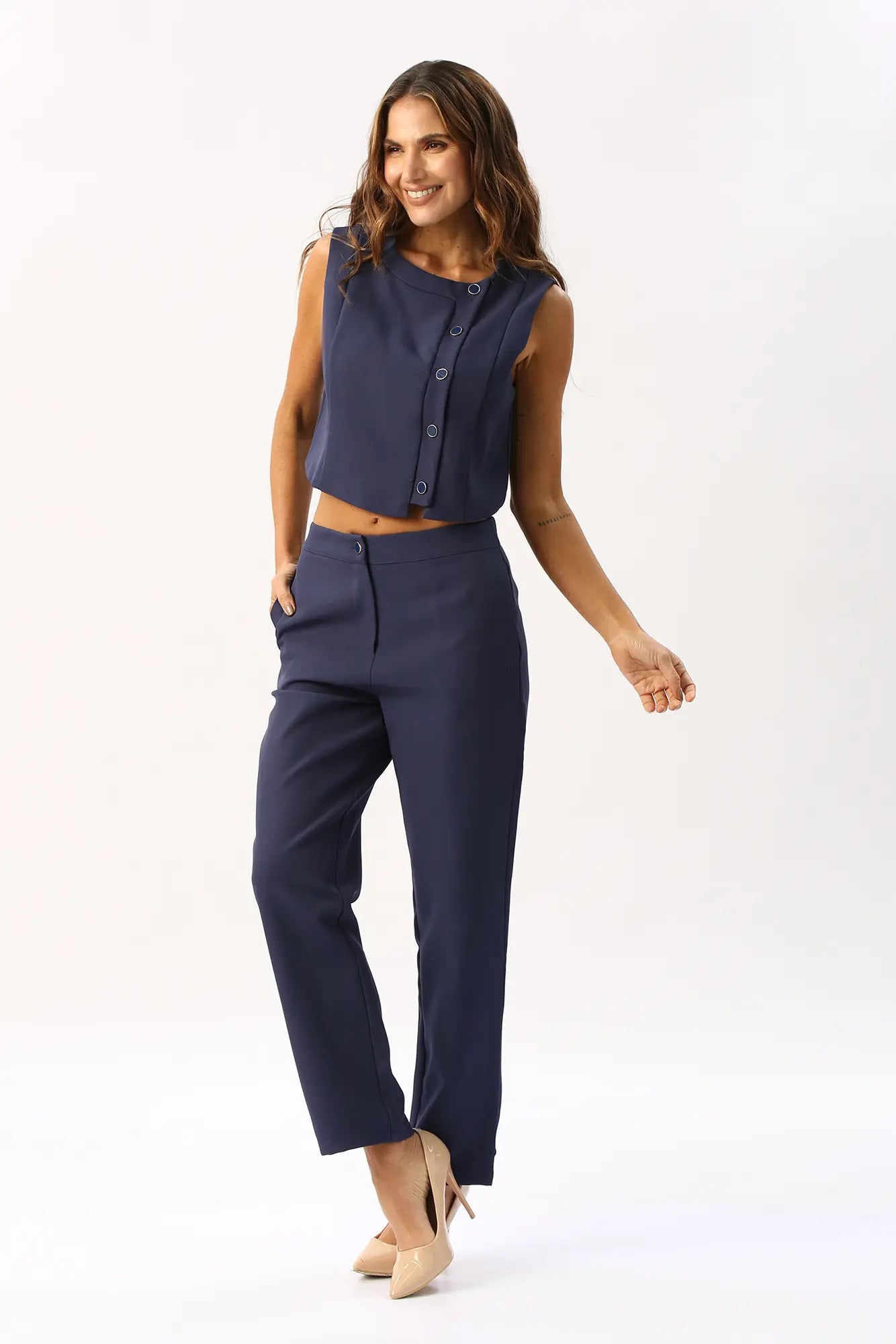 Set Blusa Botones y Pantalón