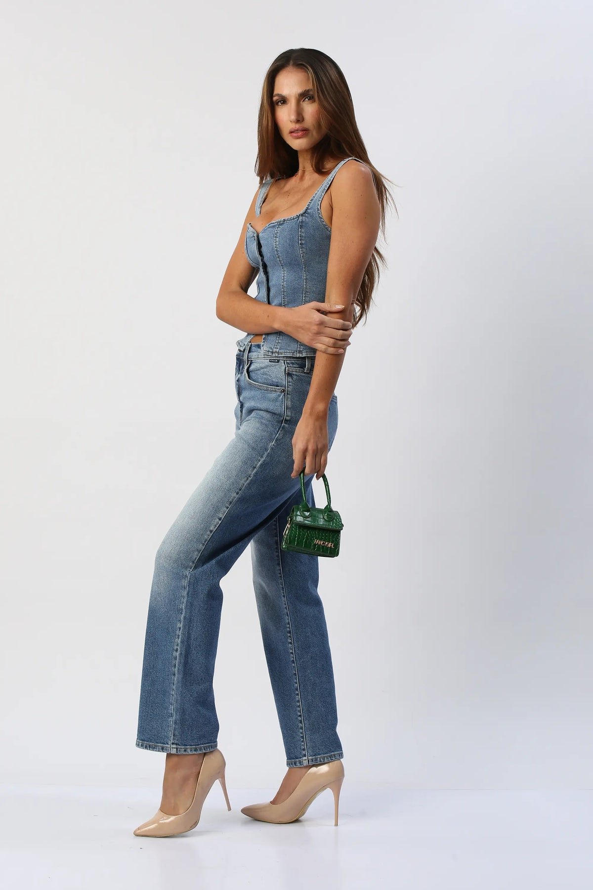 Blusa En Jean Con Botones
