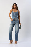 Blusa En Jean Con Botones