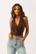 Blusa Halter Espalda Descubierta
