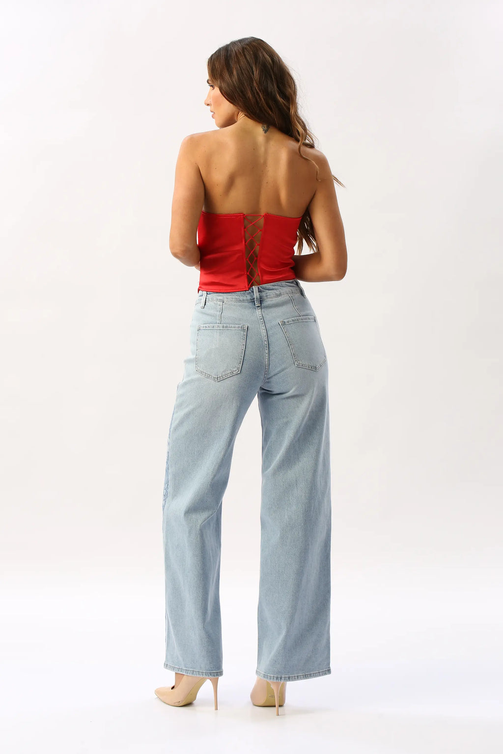 Corset Strapless Satín