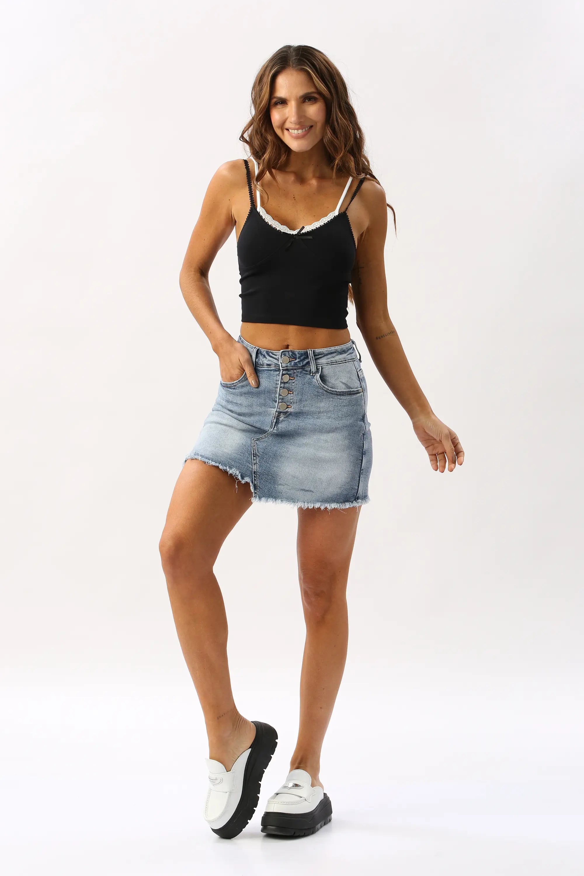 Falda Short Asimétrica HELLO MISS