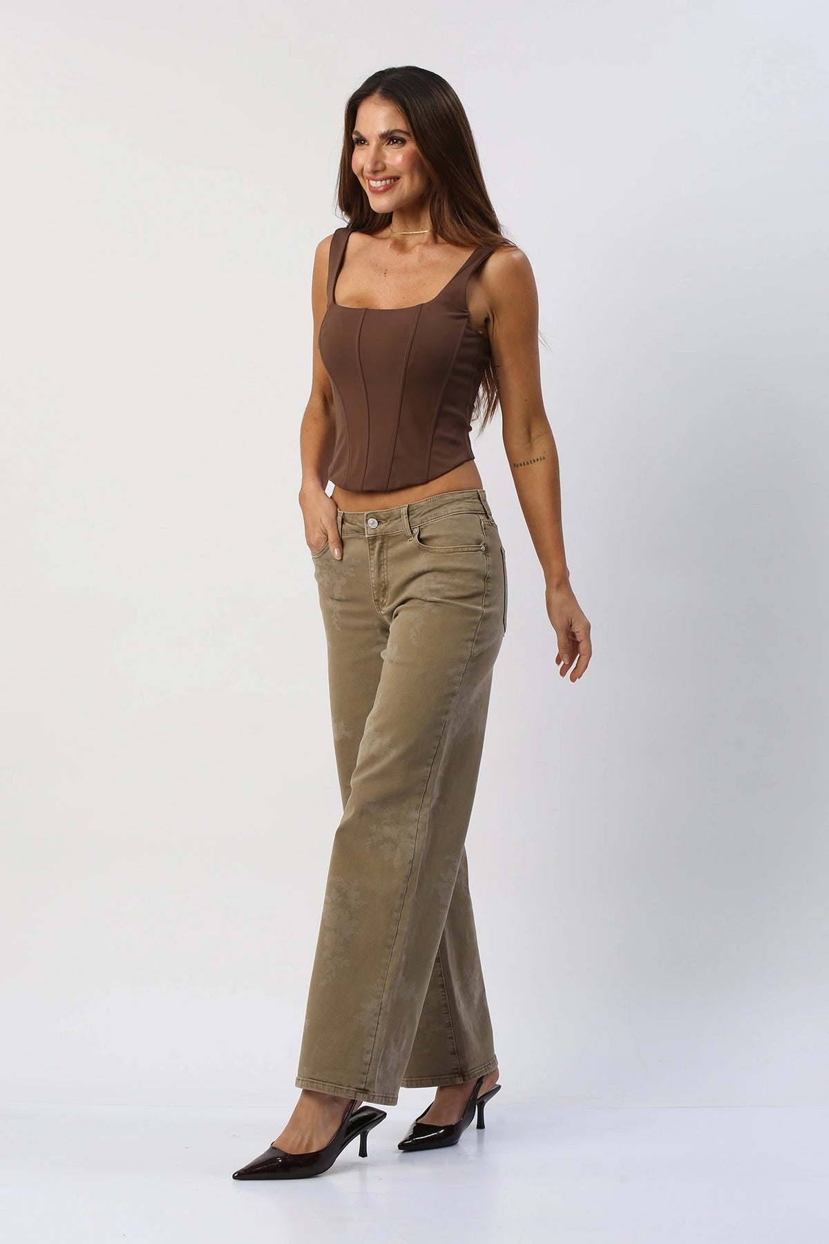 Corset con Ajuste De Lazo En Espalda