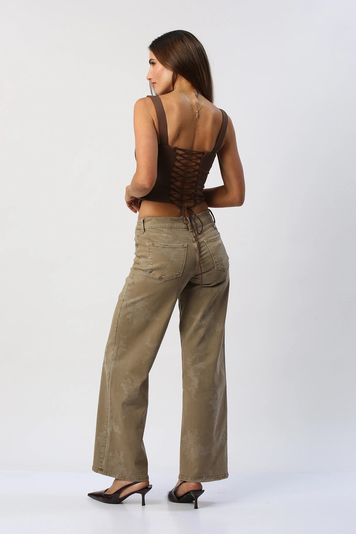 Corset con Ajuste De Lazo En Espalda