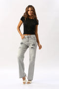 Jean Wide Leg Con Rotos QUEEN HEARTS