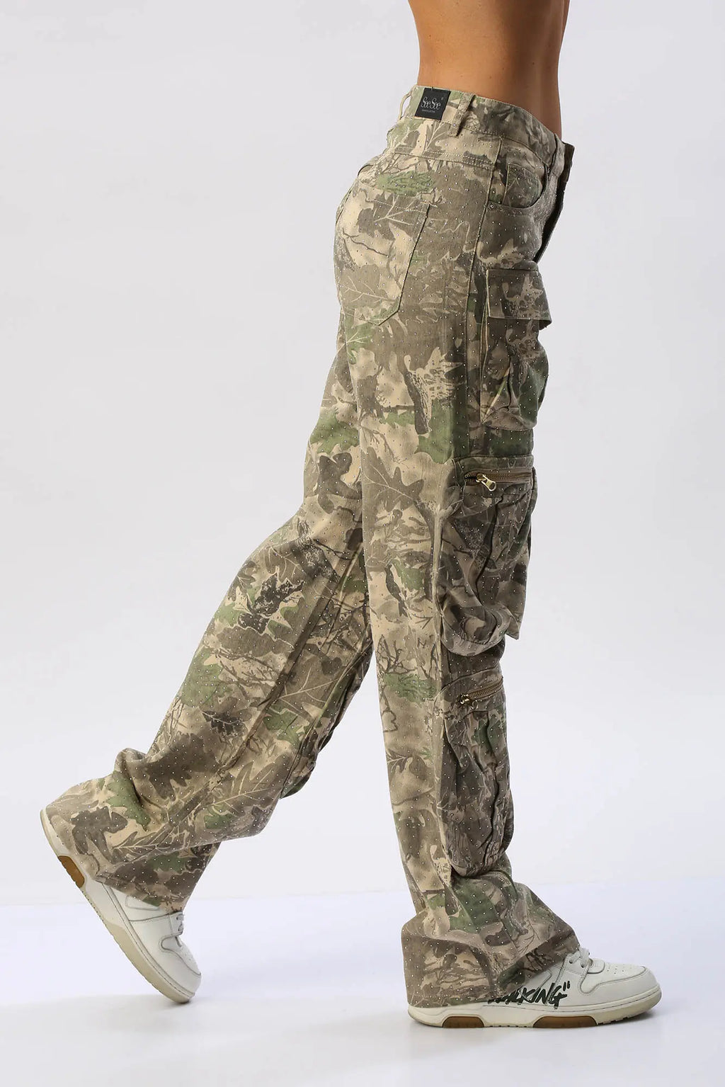 Pantalón Cargo Camuflado Con Brillos SEE SEE