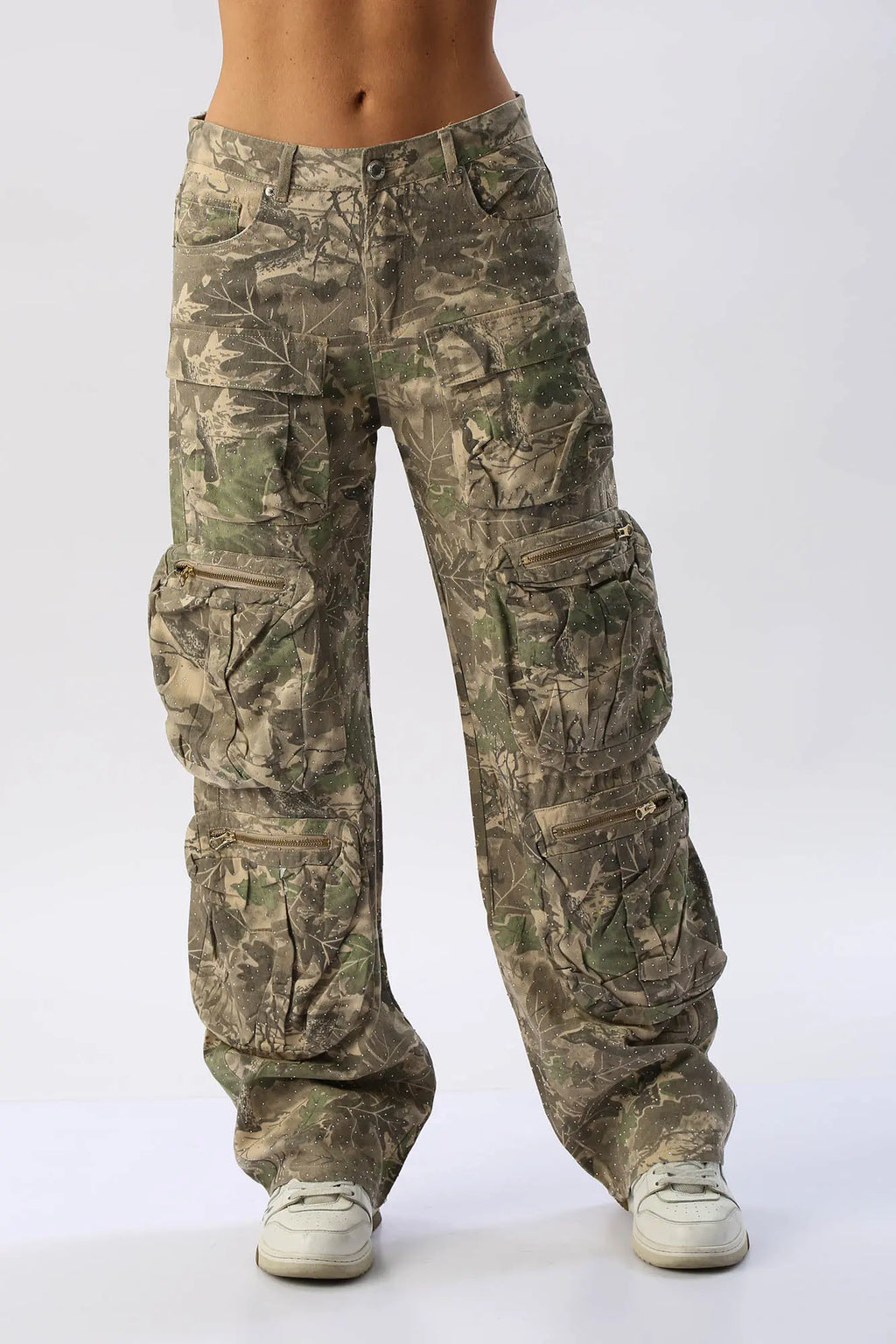 Pantalón Cargo Camuflado Con Brillos SEE SEE