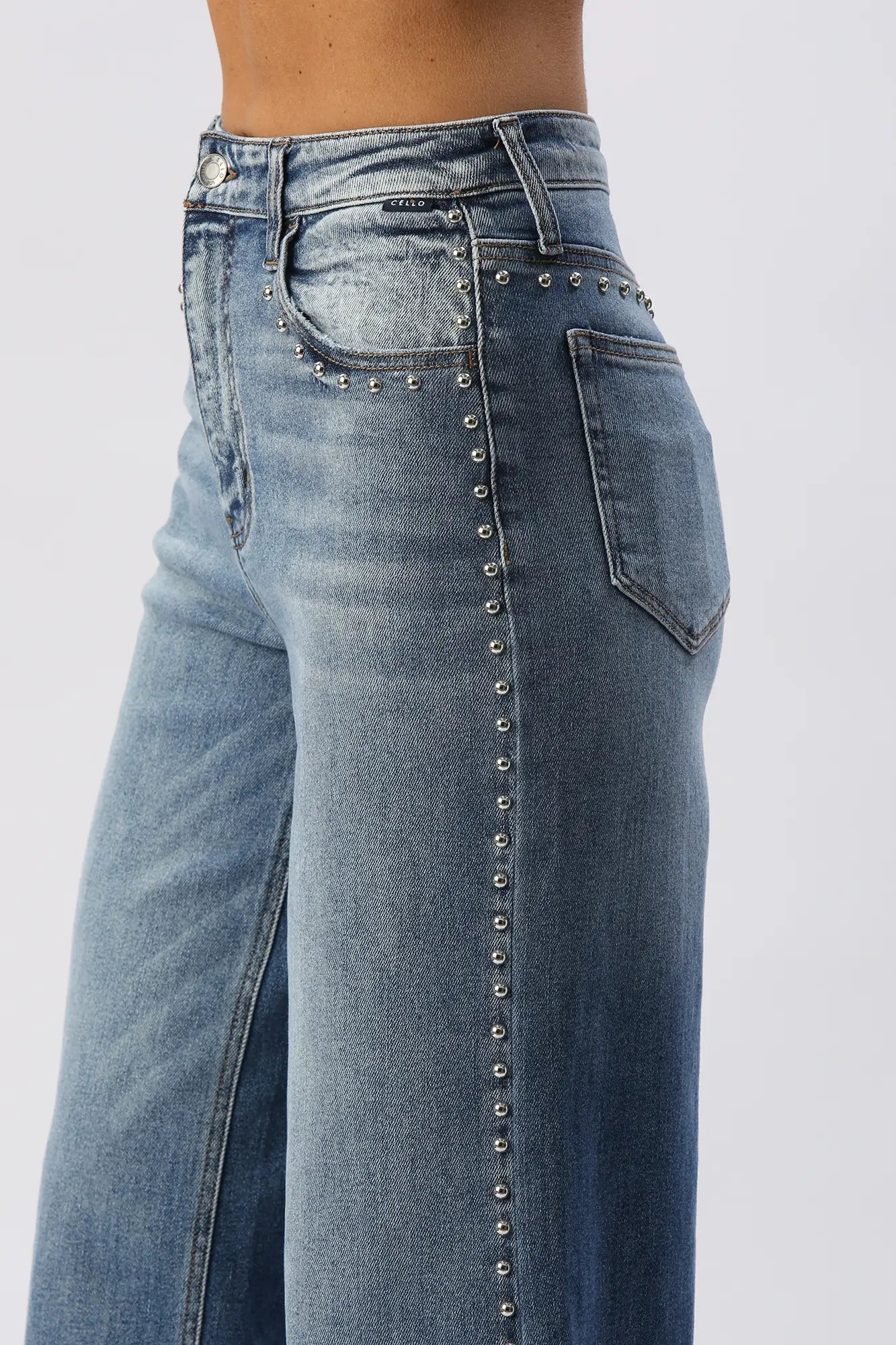 Jean Wide Leg Con Taches CELLO
