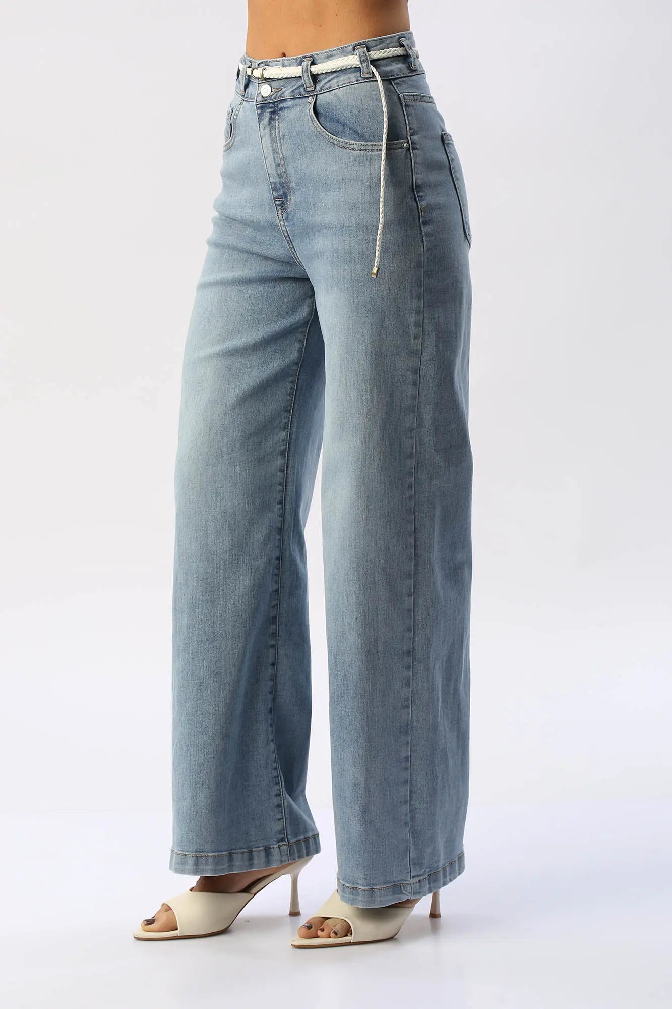 Jean Wide Leg Con Correa I&M