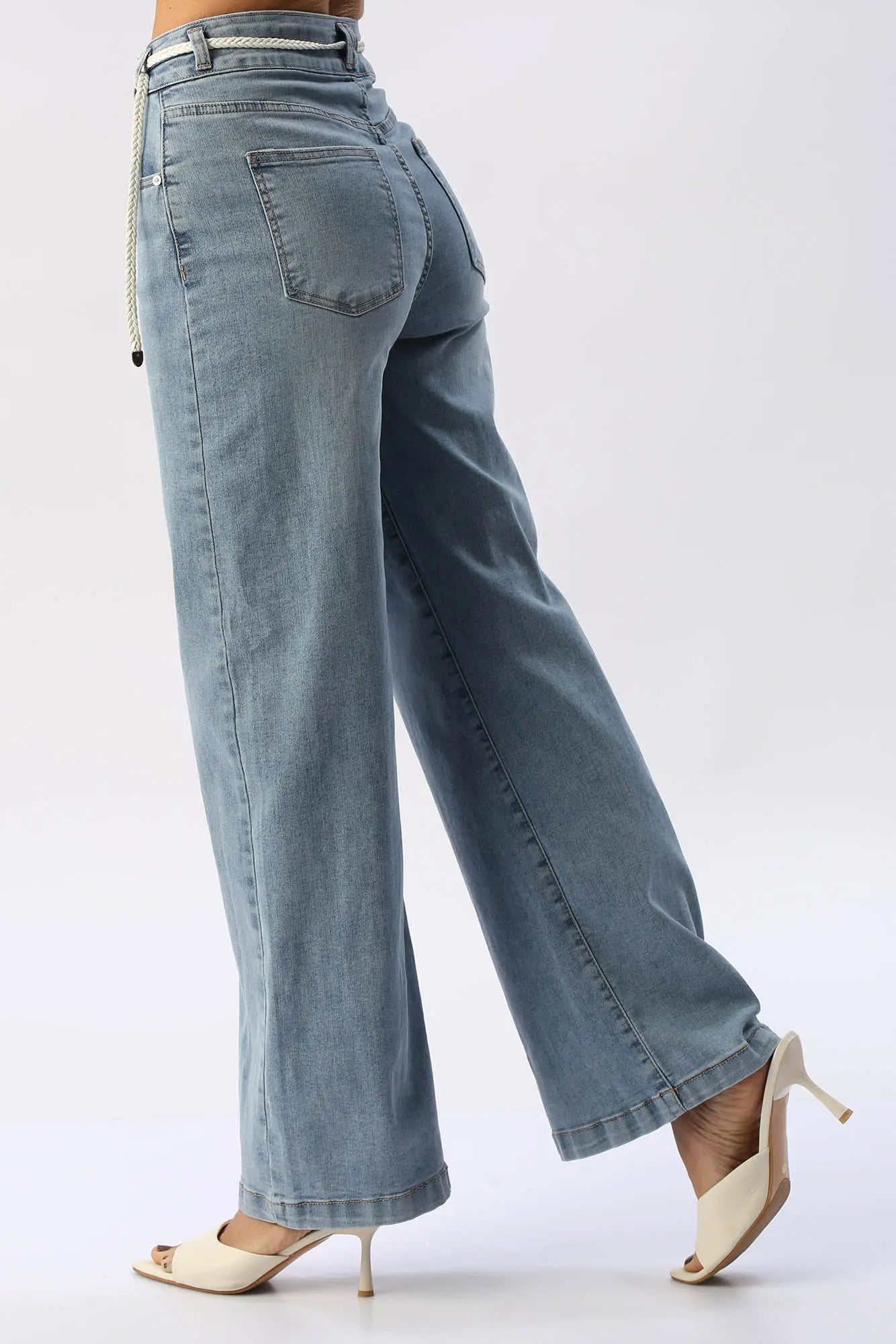 Jean Wide Leg Con Correa I&M