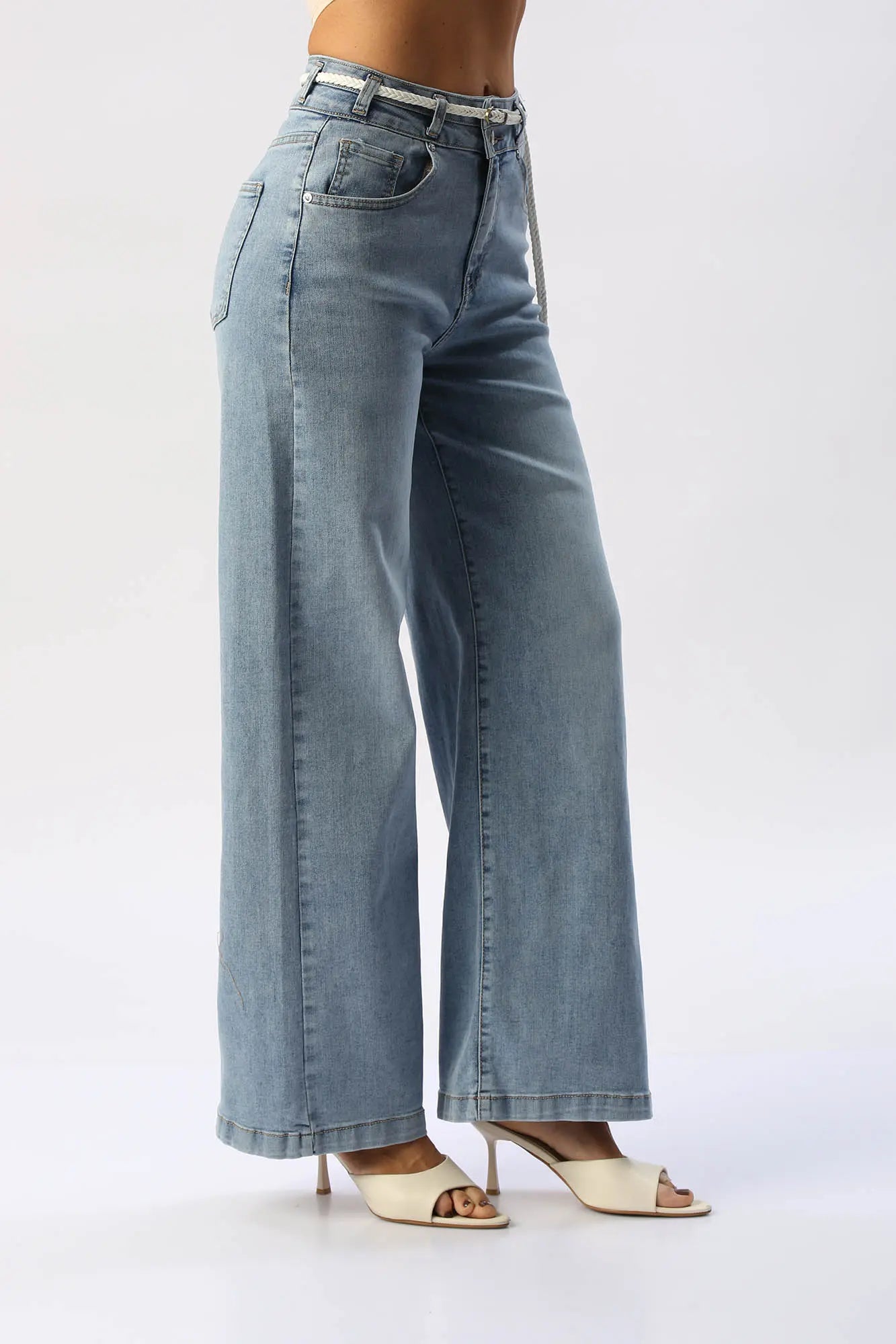 Jean Wide Leg Con Correa I&M