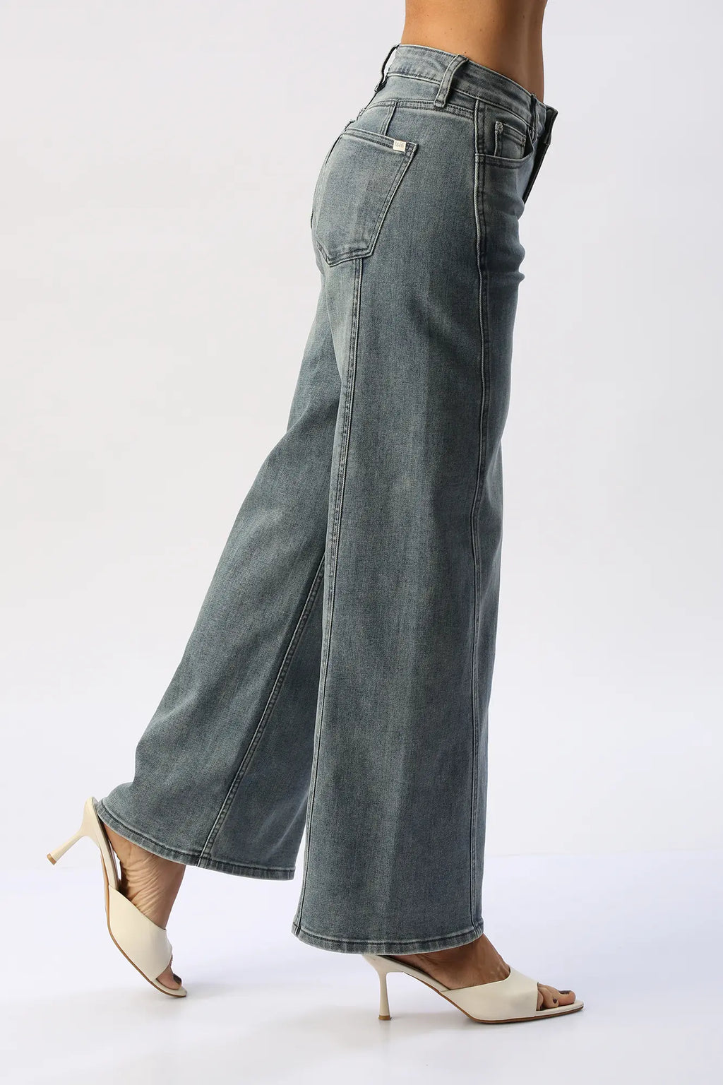 Jean Wide Leg Costuras I&M