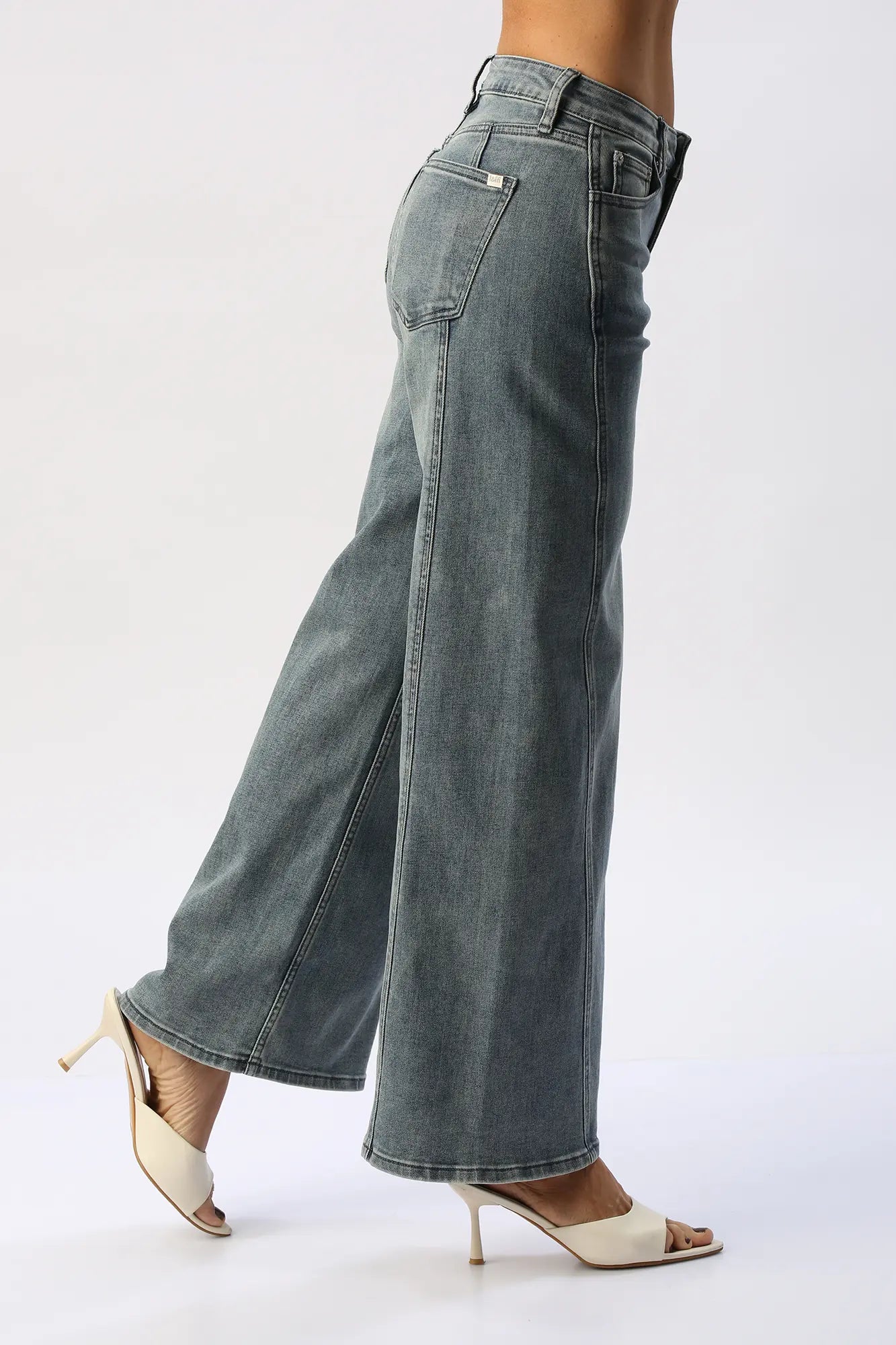 Jean Wide Leg Costuras I&M