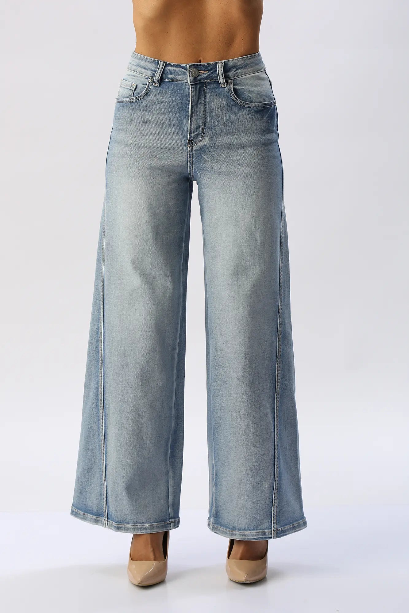 Jean Wide Leg Costura Frontal ENCORE