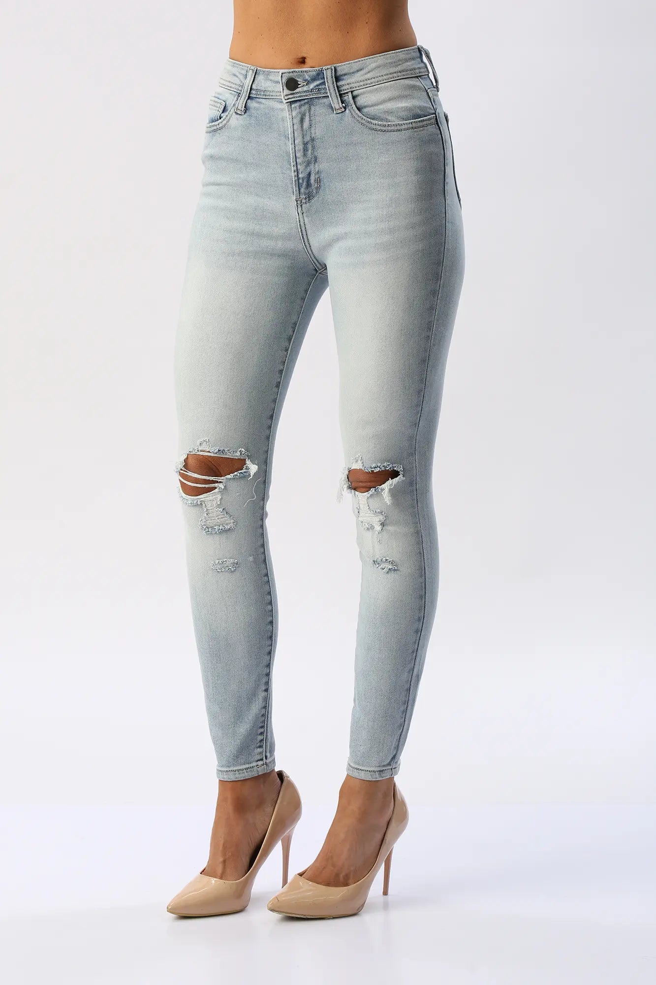 Jean Skinny Tiro Alto Rotos CELLO