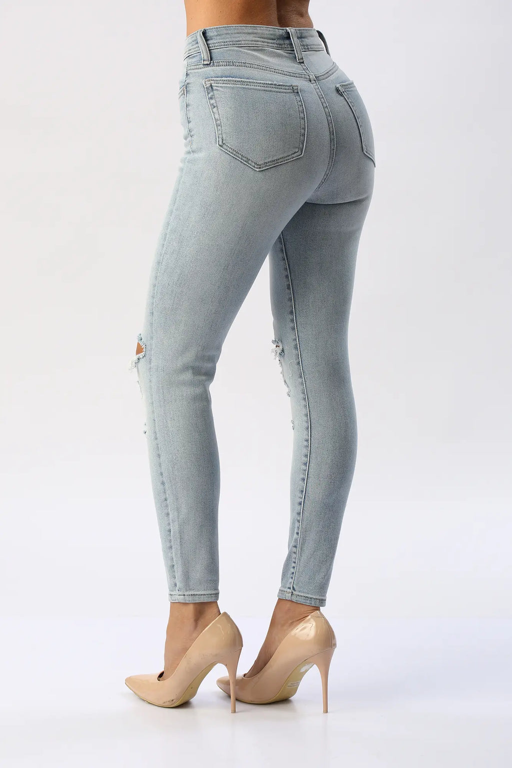 Jean Skinny Tiro Alto Rotos CELLO