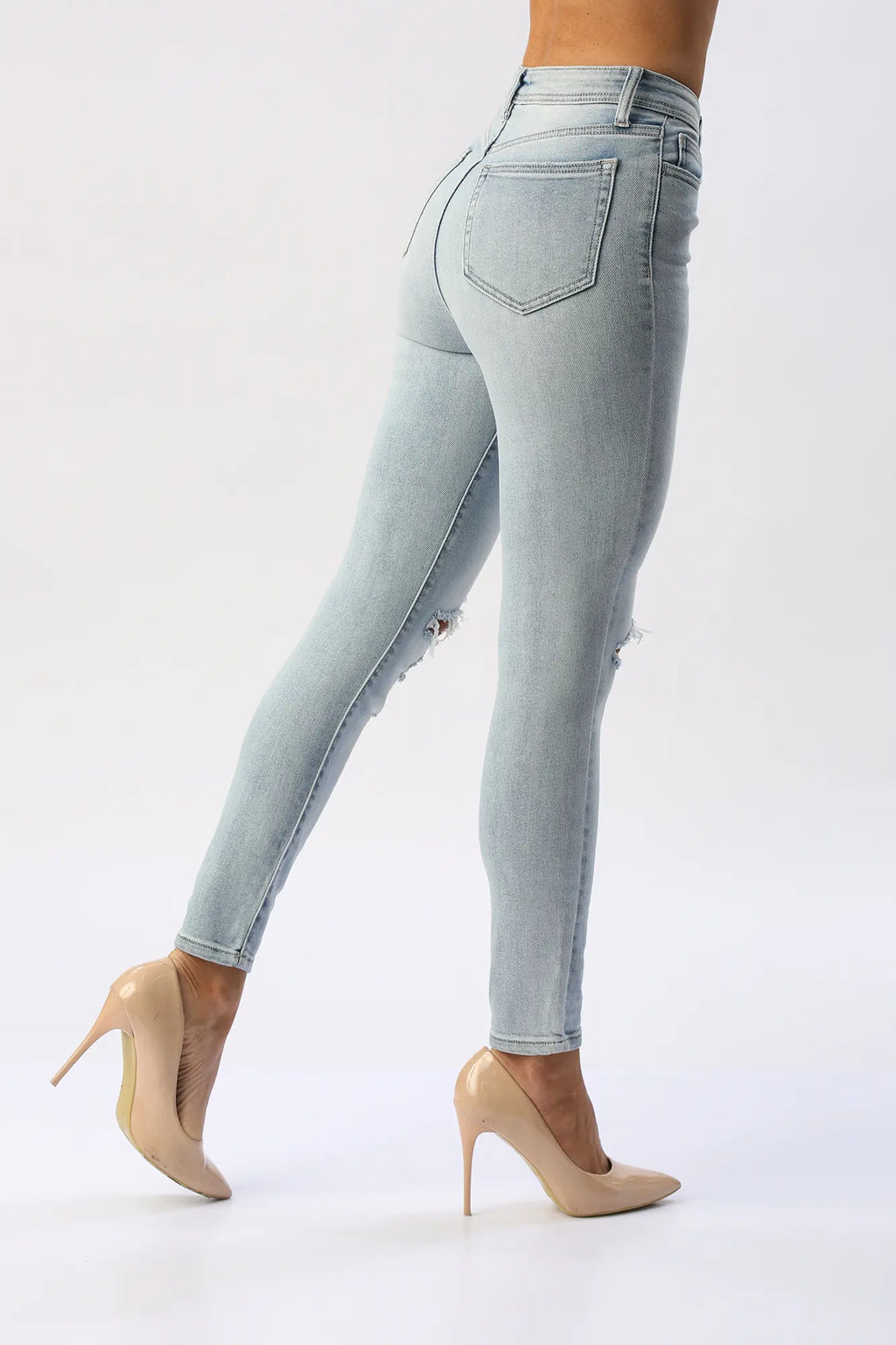 Jean Skinny Tiro Alto Rotos CELLO