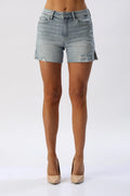 Short Denim Tiro Alto con Aberturas Laterales CELLO