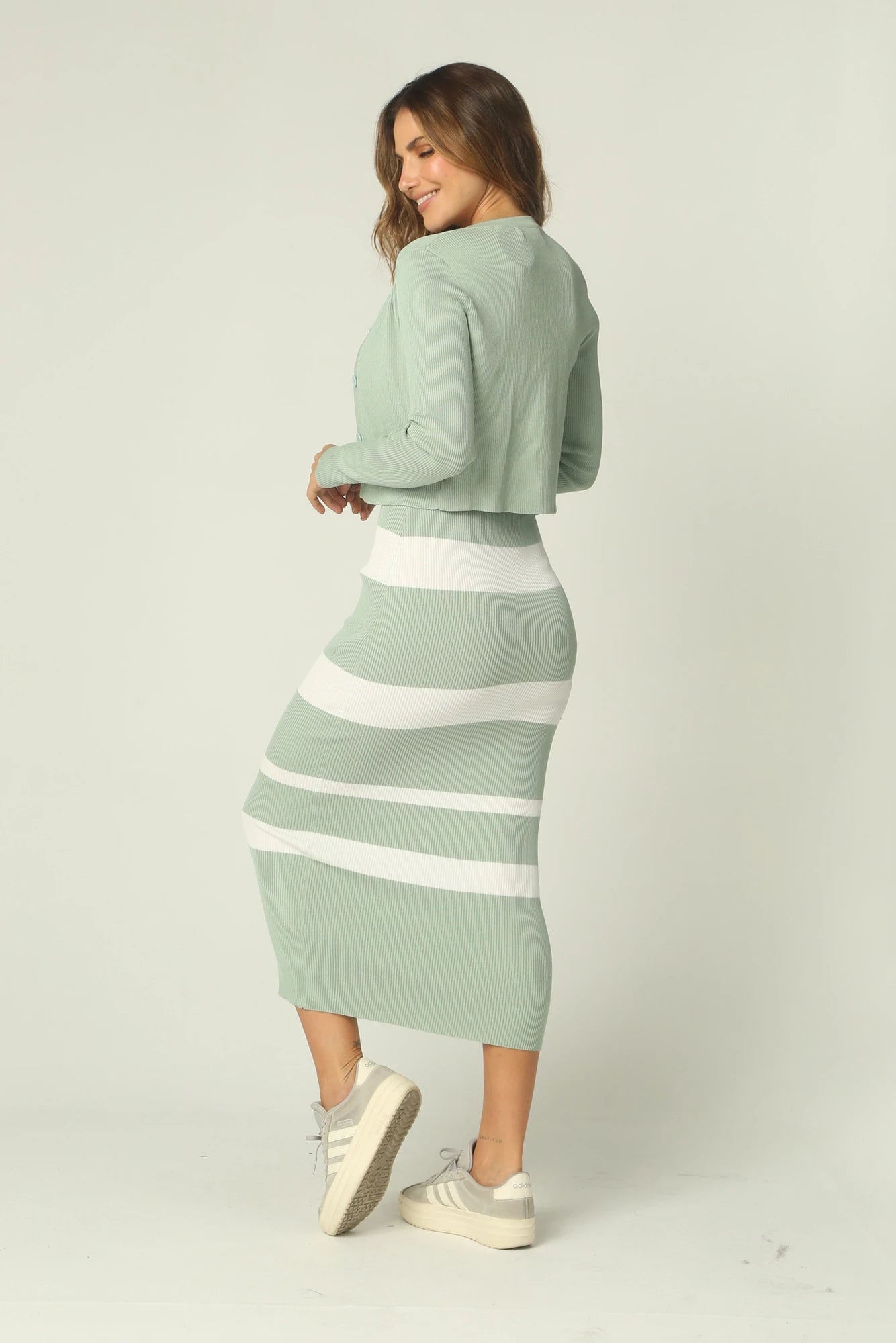 Vestido Largo De Tiras Con Buzo En Hilo