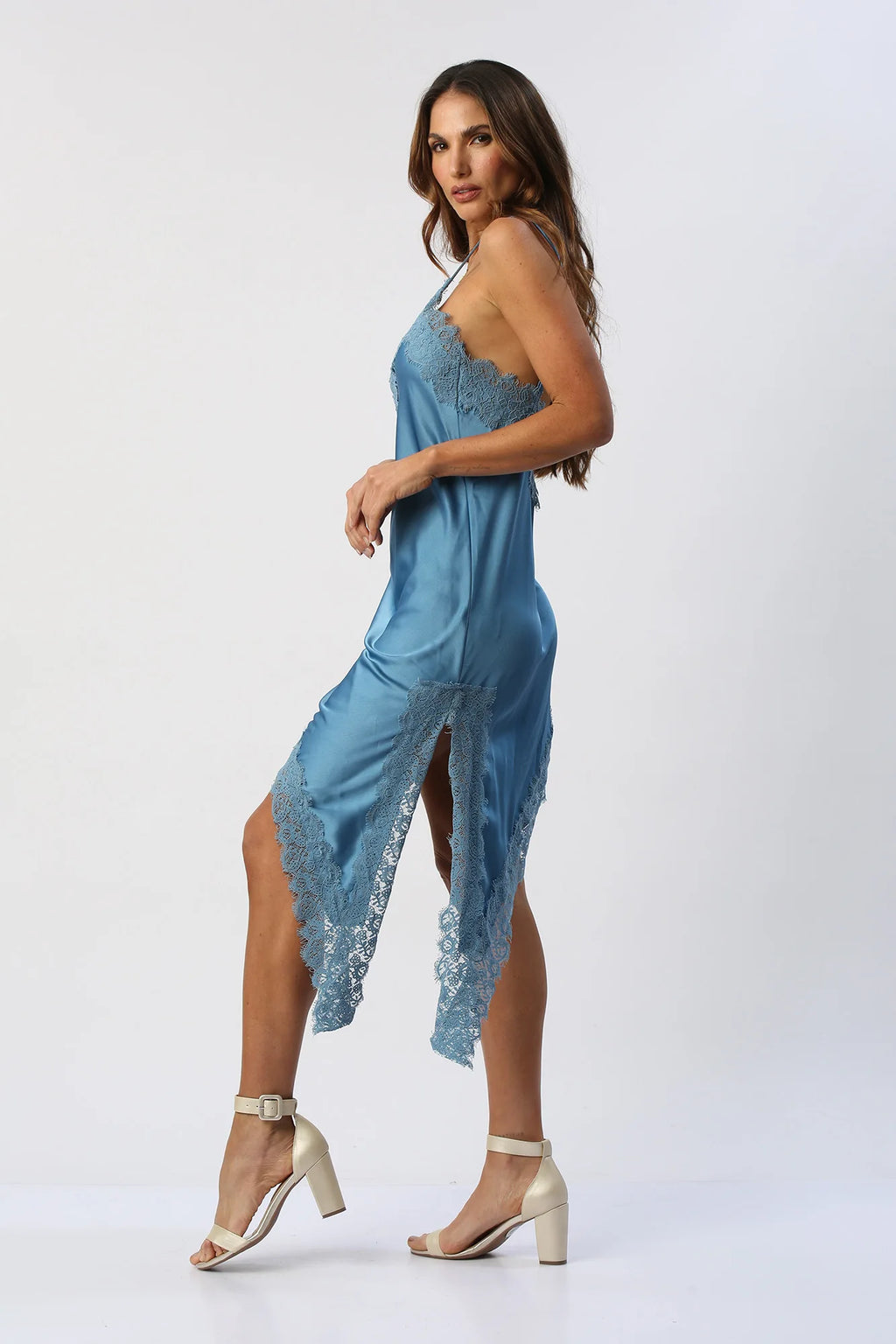 Vestido Lencero En Satín