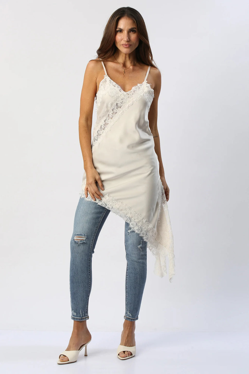 Vestido Lencero En Satín