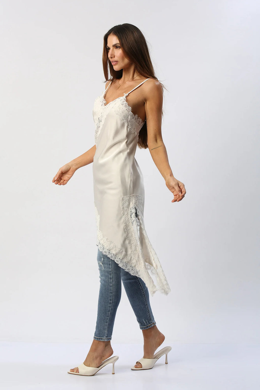 Vestido Lencero En Satín