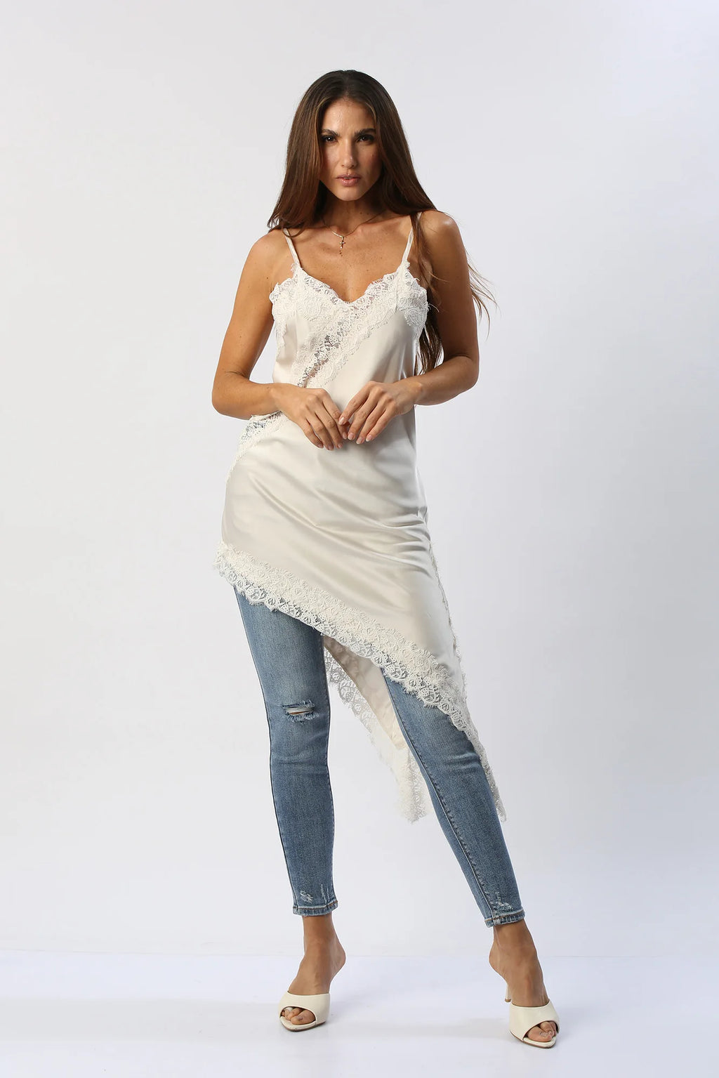 Vestido Lencero En Satín