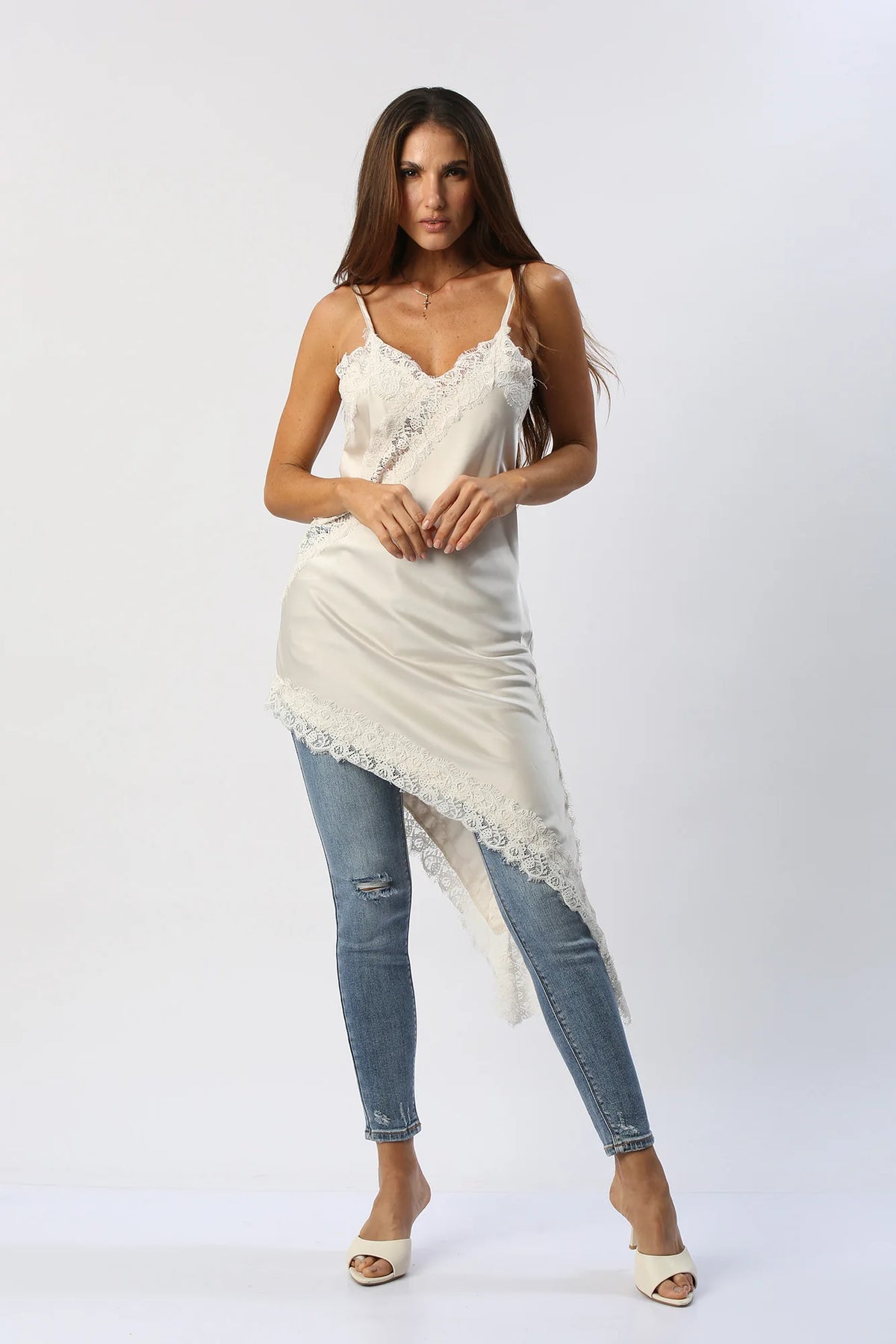 Vestido Lencero En Satín